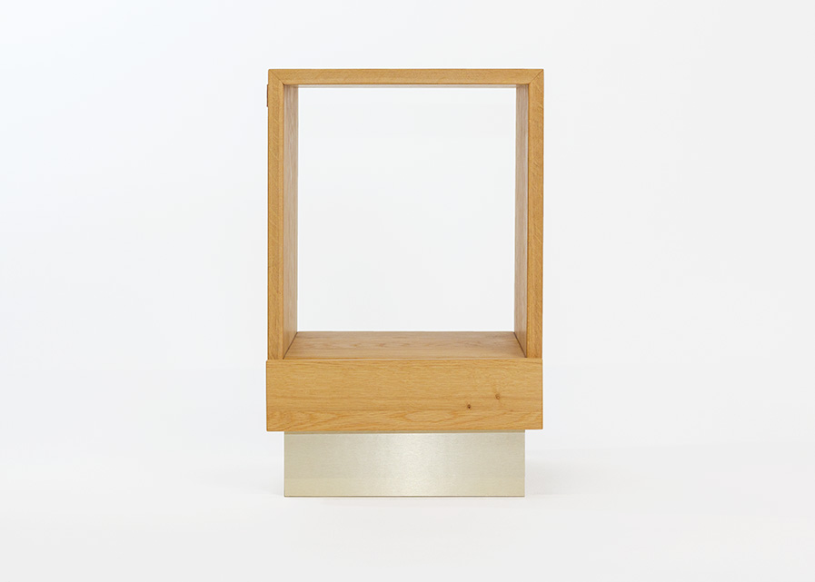 Solid oak nightstand Vira Gold